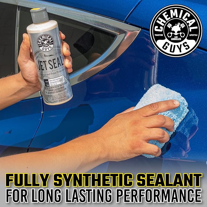 Chemical Guys JetSeal Anti-Corrosion Sealant & Paint Protectant - Advanced Paint Sealant for Cars, Trucks, Motorcycles, SUVs & RVs, Provides Durable Protection & High Gloss Finish, 16 oz