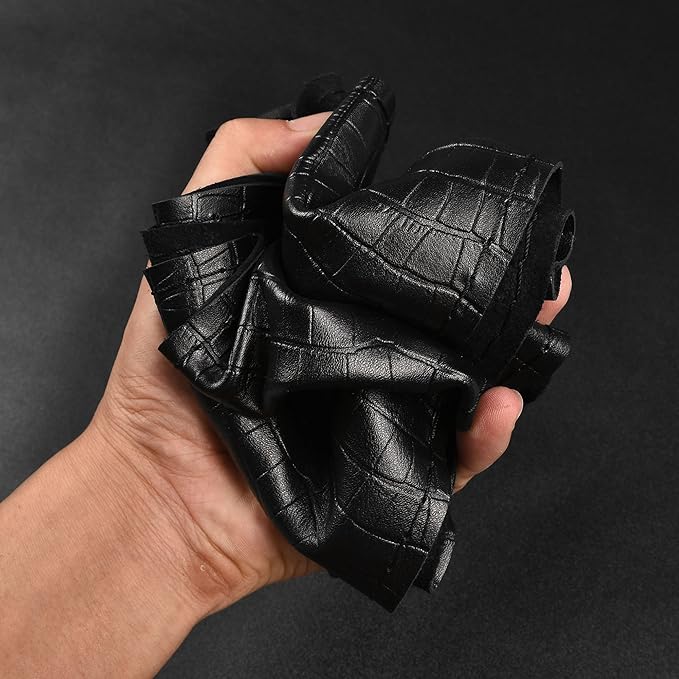 Universal Auto Steering Wheel Cover with Top Genuine Leather and Anti-Slip Design, Soft Padding, Heavy Duty