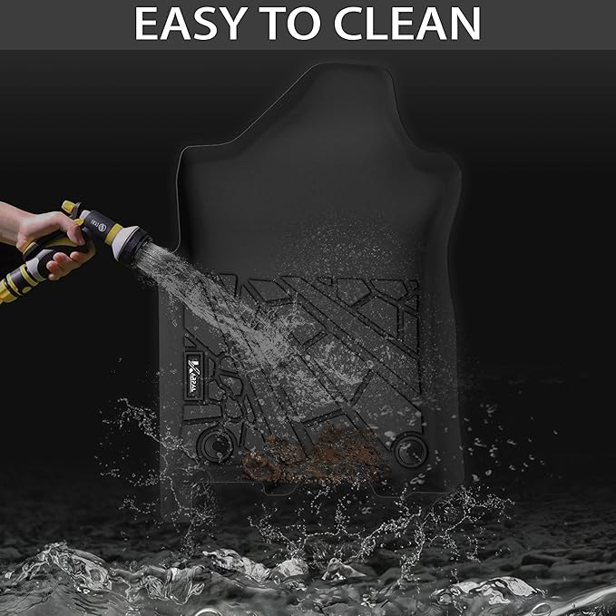 KARPAL Floor Mats for Ram 2500/3500 Crew Cab 2019-2025, TPE All-Weather Floor Liners 1st & 2nd Row Car Mats, Ram Accessories