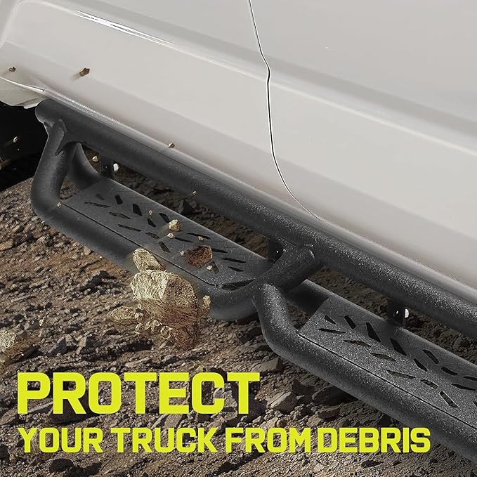 BINARY STAR Running Boards Compatible with Vehicle 2009-2018 Dodge Ram 1500 Crew Cab, 2010-2026 Ram 2500 3500 Crew Cab. 6 Inches Bed Access Side Step Made with Carbon Steel.