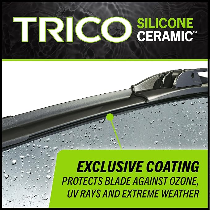 TRICO Silicone Ceramic™ (90-2616) 26 & 16 Inch Pack of 2 Automotive Replacement Windshield Wiper Blades For my Car, Ceramic Coated Silicone Super Premium Beam Blade for Select Vehicle Models