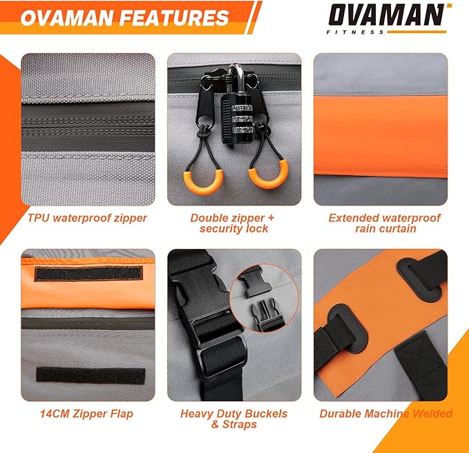 Car Rooftop Cargo Carrier Bag – 20 Cubic Feet Waterproof Heavy Duty 900D Roof Bag for All Vehicles SUV with/Without Roof Rack, Car Storage Bag with Anti-Slip Mat, 6 Hooks & Luggage Lock