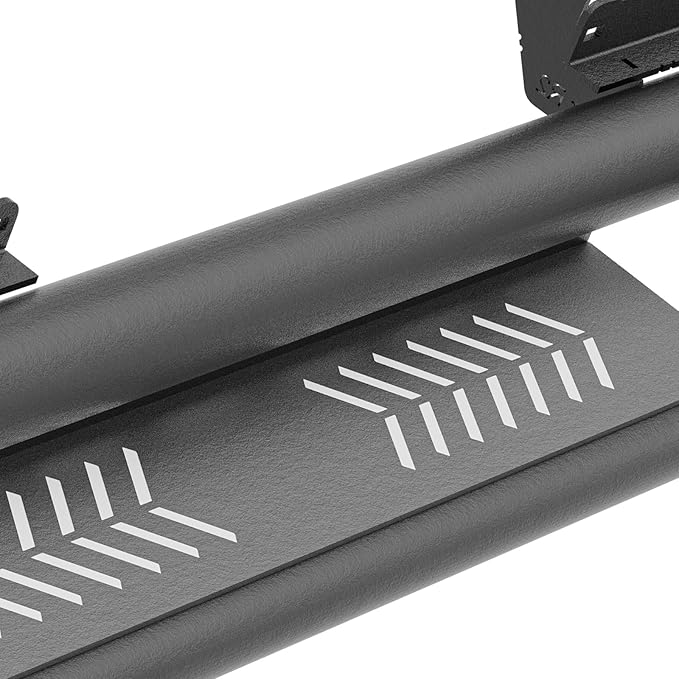 Running Boards Side Steps Compatible with 2021-2026 Ford Bronco 4 Doors (Not for Sport Model), Two Stairs Design Side Steps Heavy-Duty Steel Nerf Bars Bolt-on Step Plates Rock Sliders Rail