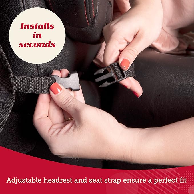 Lusso Gear Heavy Duty Kick Mats (2 Pk) - Back Seat Protector, Sag Proof, Waterproof, Car Back Seat Cover for Kids Who Make Big Messes, 3 Reinforced Storage Pockets, Premium Oxford Fabric (Red)