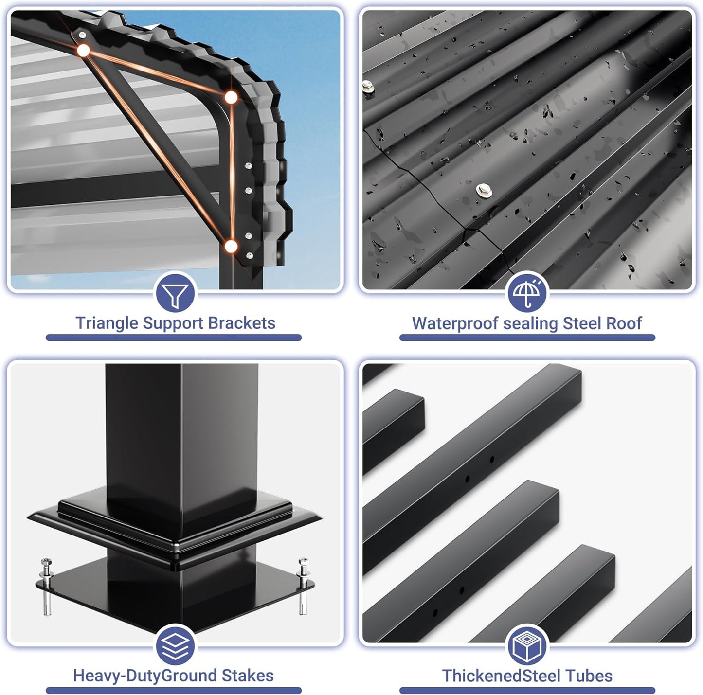 Polar Aurora 20x40 FT Metal Carport with Heavy Duty Carport Canopy, Car Port with Reinforced Base and Upgraded Support Framework, Car Garage Shelter for 2 Car, Boats and Truck