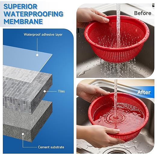 35oz Transparent Waterproof Sealant Coating Invisible Waterproof Agent, Waterproofing Adhesive for Roofs, Walls, Bathroom, Shower, Wood, Indoor & Outdoor Water Proof Clear Paint Sealer 1kg