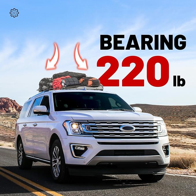 Roof Racks Cross Bars Fit for Ford Expedition/Max 2018-2025 & Lincoln Navigator 2018-2024 with Side Roof Rails 220lbs Heavy Duty Aluminum Cargo Luggage Carrier