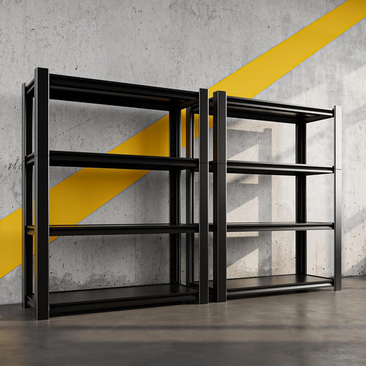 60" H x 40" W x 20" D 4-Tier Heavy Duty Garage Shelving Unit, 2000 LBS Capacity Metal Storage Rack,Adjustable Steel Shelves for Garage, Warehouse, Basement, Pantry, Workshop.2 Pack