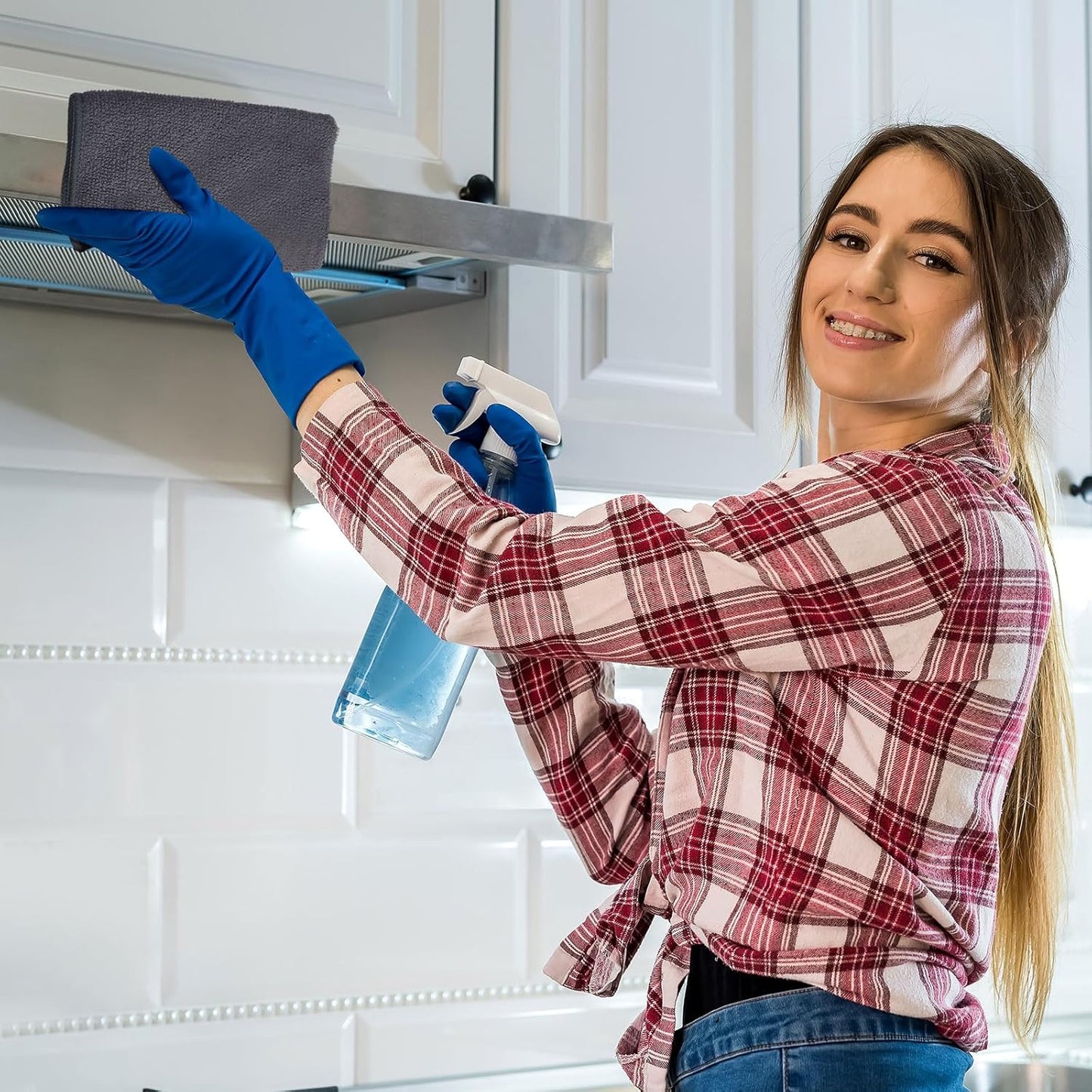 Tenare 100 Count 12'' x 12'' Microfiber Cleaning Cloths Reusable Cleaning Rags Bulk Microfiber Towels Softer Highly Absorbent Washcloths for House Kitchen Car Window(Dark Gray)