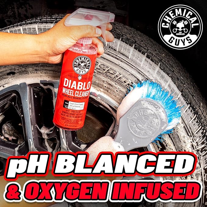 Chemical Guys Diablo Wheel Cleaner Spray - 2 Pack 16 oz Bottles, Safe on All Wheel & Rim Finishes, Sprayable Formula Removes Brake Dust, Dirt & Grime, Great for Cars, Trucks, SUVs, Motorcycles & RVs