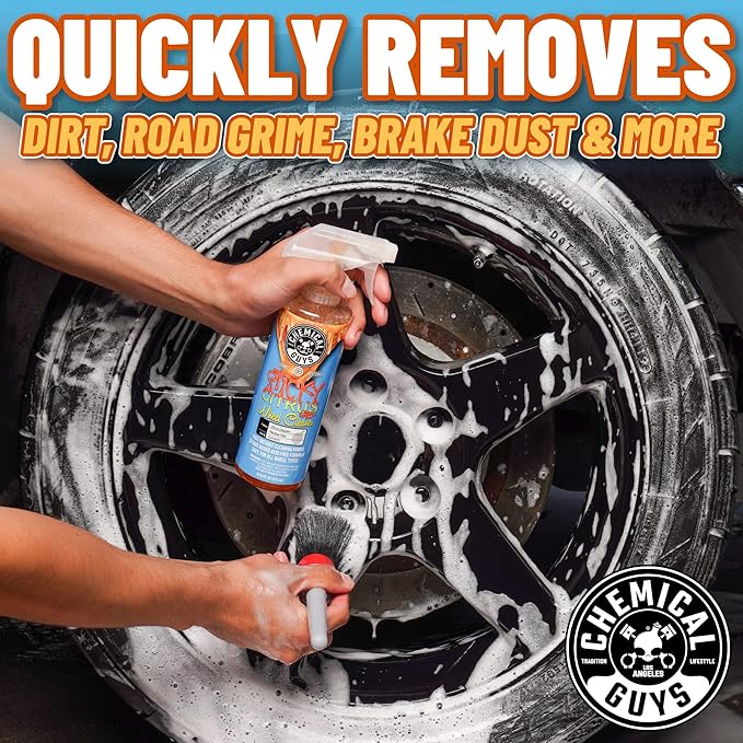 Chemical Guys CLD105 Sticky Citrus Wheel Cleaner Gel, (Safe For All Wheel Types) Works on Cars, Trucks, SUVs, Motorcycles, RVs & More, 128 fl oz, (1 Gallon)