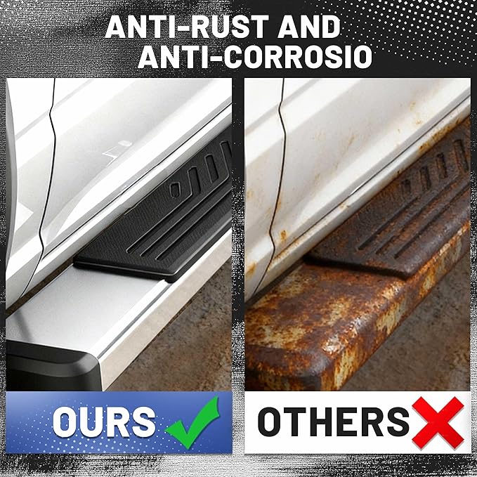 PZ 6.5" Running Boards Compatible with 2019-2025 Dodge Ram 1500 Quad/Extended Cab New Body Style Chrome Stainless Steel Side Steps Rails Nerf Bar(Only for 2019-2025 Ram 1500 New Body Style)