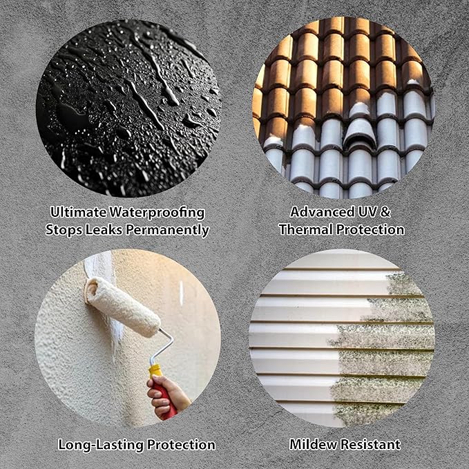 Liquid Rubber Waterproofing and Protective Coating, Rubberseal White (4.5 Gallons)