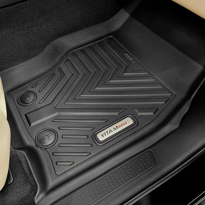 YITAMOTOR Floor Mats Set TPE-LITE Fit for Chevrolet Equinox 2024-2018, Floor Liners Custom Fit for Equinox 1st & 2nd Row Mats and Cargo Liner All Weather Protection Accessories, Black