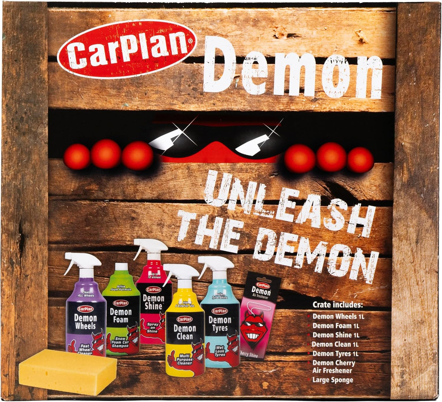 Demon 7 Piece Car Care Gift Pack - Includes Demon Shine, Wheels, Foam, Tyres & More