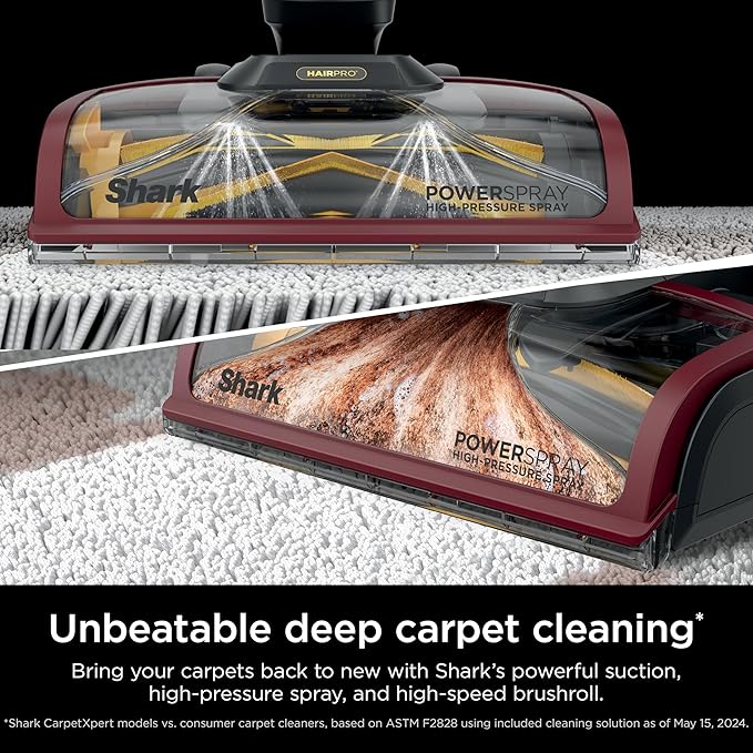 Shark CarpetXpert HairPro Upright Carpet Cleaner, Perfect for Pets, Lightweight & Powerful, Dirt, Grime, Hair & Odor Removal, Carpet Shampooer, Pet Cleaning Solution, Magenta, EX221BRN