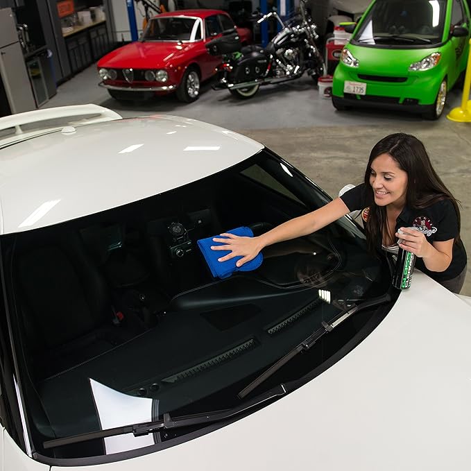 Chemical Guys Waffle Weave Towel for Home & Auto Glass, Windows, Mirrors & More, Blue (24 x 16 inches).