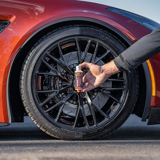 SHINE ARMOR Tire Shine Gel Dressing & Pristine Cleaner Car Care for Wheels & Tires with No Sling Formula Wet Look Keeps Tires Black & Clean with Water Based Polymers