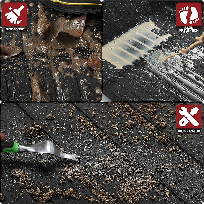 YITAMOTOR Floor Mats Fit for Model Y Juniper 5-Seater (NOT for 7-Seat), 9PCS TPE All-Weather Car Mats Full Set Interior Accessories with 1st & 2nd Row, Back Seat Mats and Cargo Liner