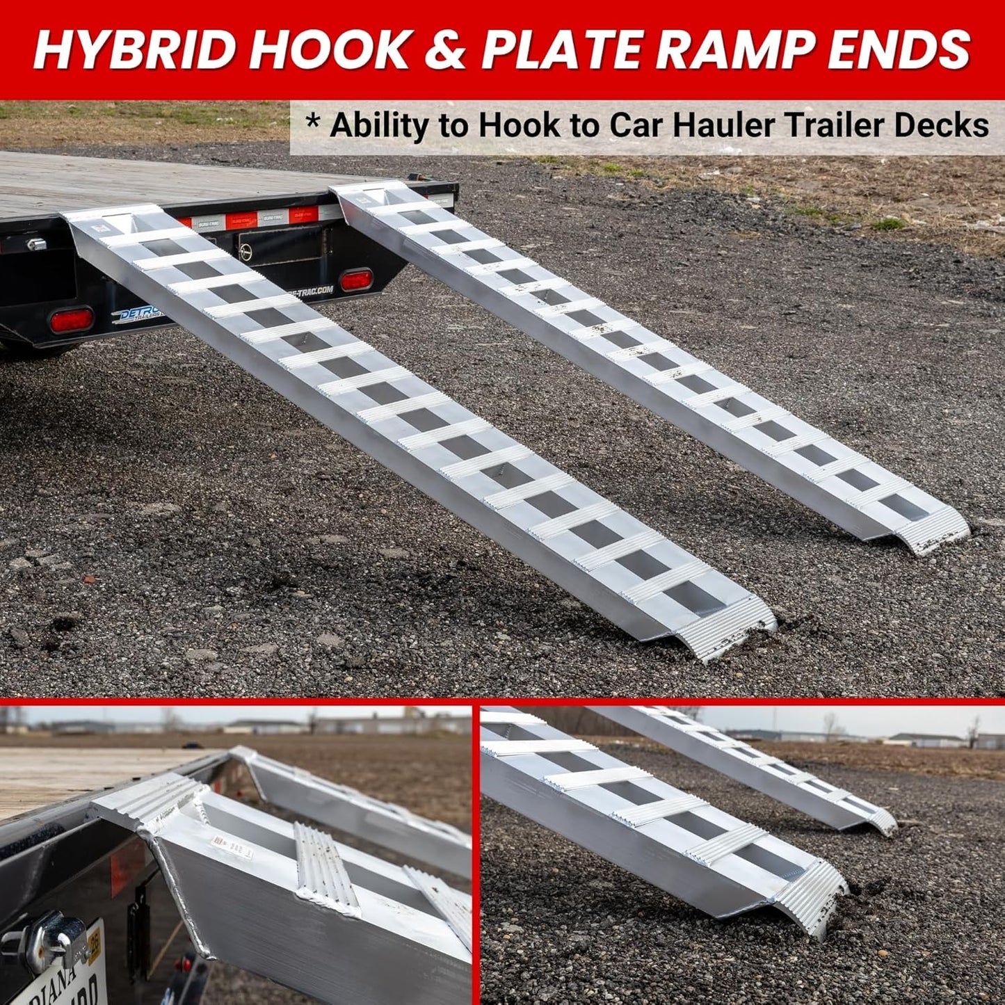 GEN-Y Heavy Duty Aluminum Ramps 8K Capacity (12' Pair) Silver