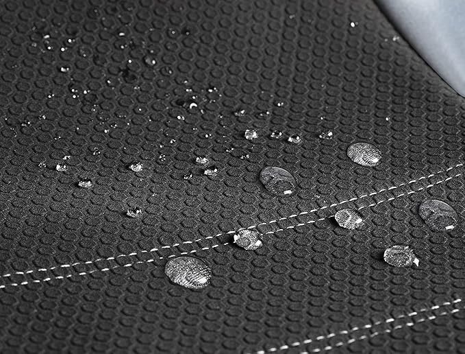 PIC AUTO Waterproof Universal Wetsuit Neoprene Car Seat Covers, Low Back, Airbag Compatible for Cars, SUVs, Vans, Trucks (4 Pieces, Gray)