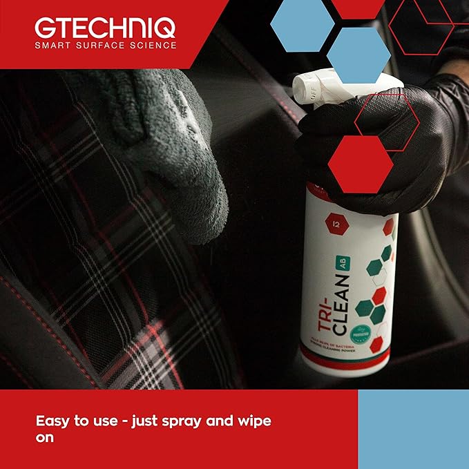 Gtechniq - I2 Tri-Clean - All-Surface Automotive Interior Odor Absorber; Ensure Surfaces Remain Fresh; Remove Dirt Attracting Residues; Safe on Leather, Dash, Carpets, Upholstery (500 milliliters)