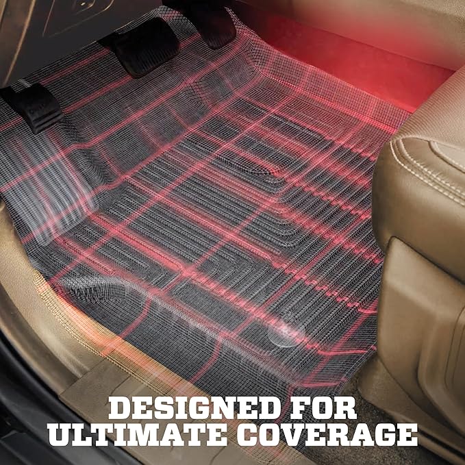 Husky Liners X-act Contour Floor Mats | Fits 2017-2025 Chrysler Pacifica; 2020-2025 Chrysler Voyager | 3rd Row, 1-pc Black - 52701