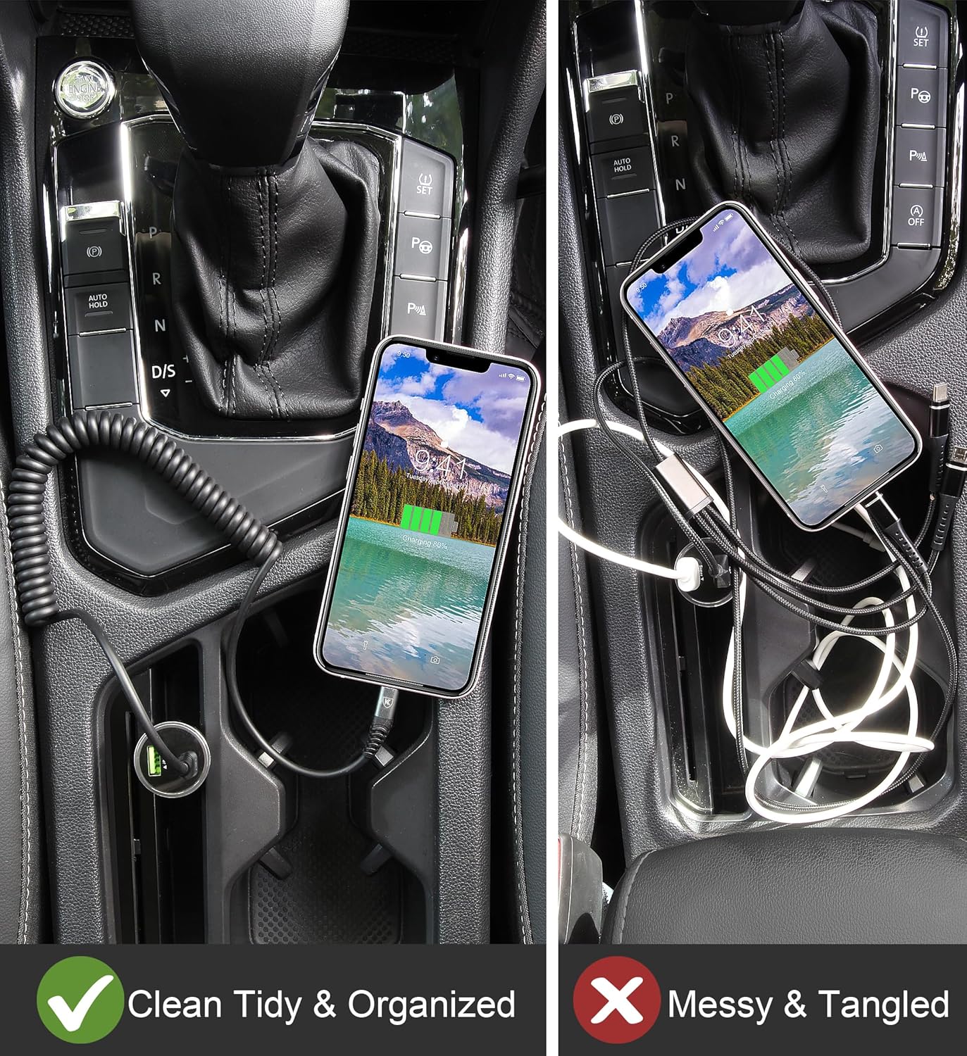 USB C to Lightning Cable 3FT 2Pack, Coiled iPhone Charger Fast Charging for Car [Apple MFi Certified] Short USBC iPhone Cord Compatible with iPhone14/13/12/11 Pro Max/XS MAX/8/Plus/iPad/CarPlay