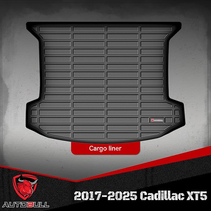 Cargo Liner Compatible with 2017-2024 Cadillac XT5 Cargo Mat，All Weather Protection Trunk Liner Rear Trunk mat，Black