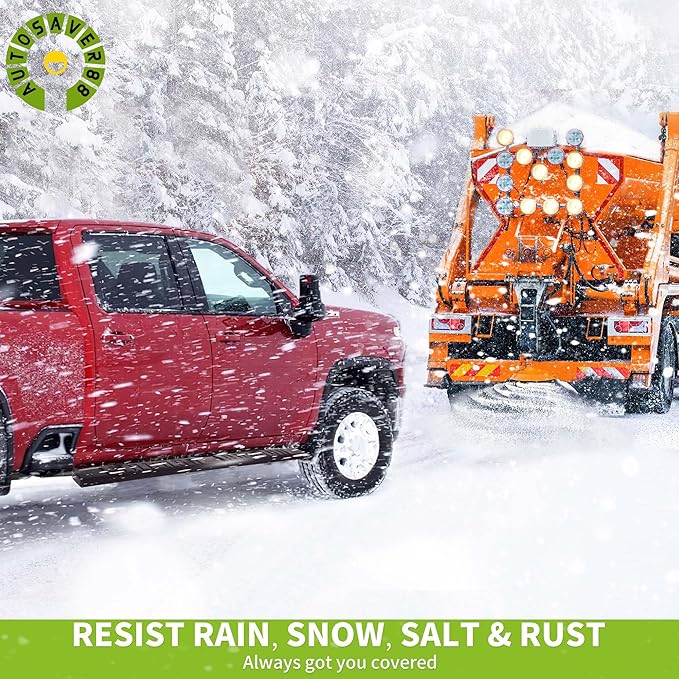 AUTOSAVER88 Running Boards Side Steps Compatible with 2019-2025 Chevy Silverado/GMC Sierra 1500, 2020-2025 Silverado/Sierra 2500HD 3500HD Crew Cab Aluminum Nerf Bars (Excl. 2019 1500 LD)