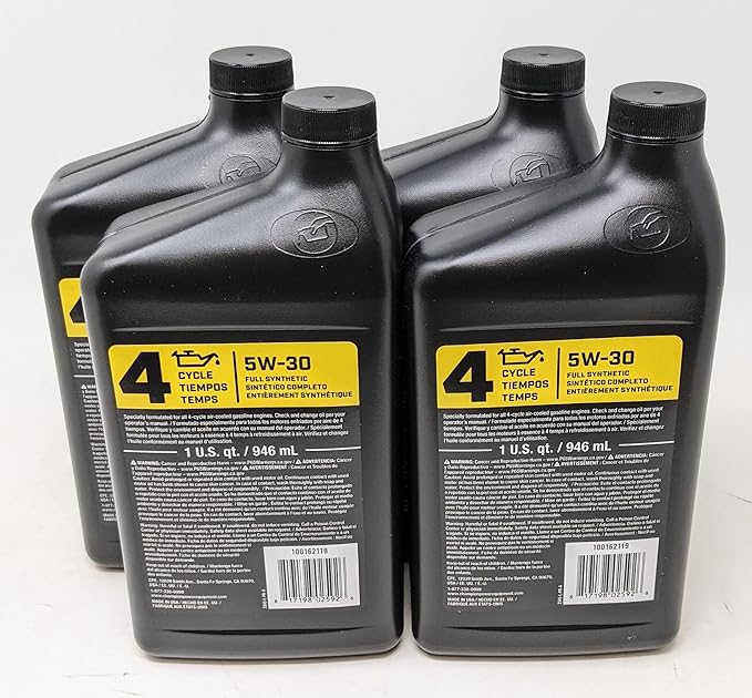 Champion 100162119 Full Synthetic Motor Oil 5W-30 Quart Bottle (Pack of 4)