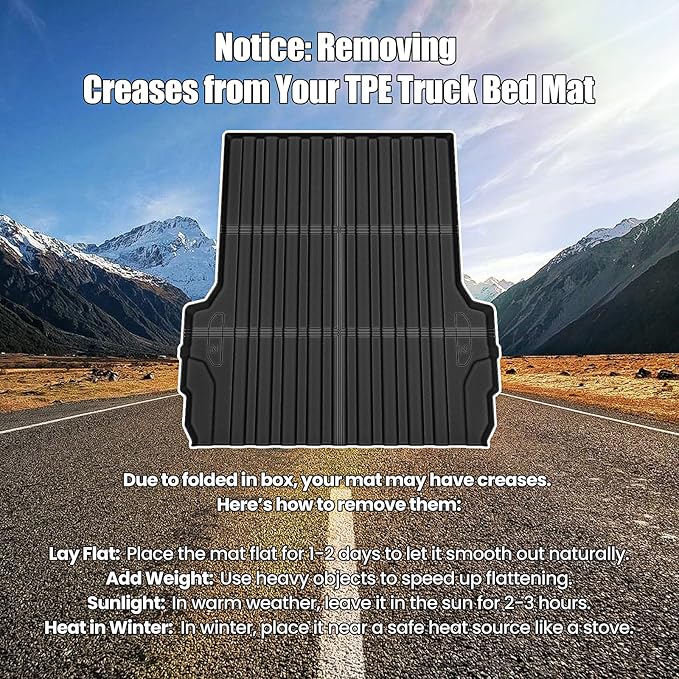 AUXKO All Weather Truck Bed Mat for Chevrolet Chevy Colorado & GMC Canyon 2025 2024 2023 5FT Bed Vehicle Cargo Liner Colorado Canyon Accessory