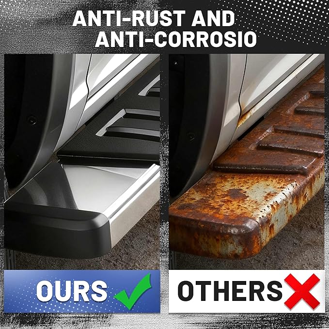 PZ 6" Running Boards for 2019-2025 Dodge Ram 1500 New Body Style Crew Cab Chrome Stainless Steel Side Steps Rails Nerf Bars(Only for 2019-2025 Ram 1500 New Body Style)