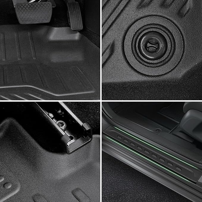 Floor Mats for 2023-2025 2026 Honda HR-V (Hybrid & Gasoline), TPE All Weather Protection Interior Car Floor Liners Door Sill Guards for Honda HRV Accessories