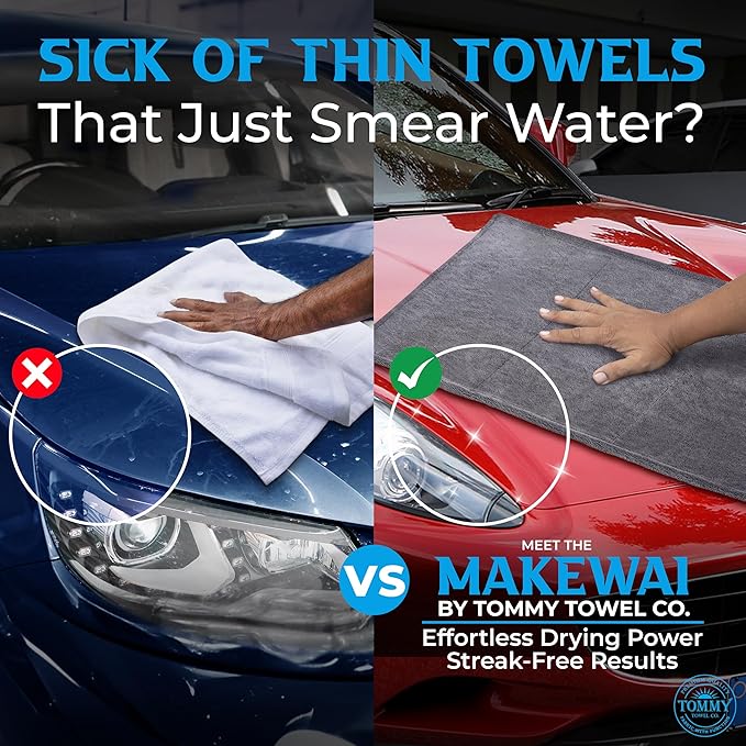 Car Drying Towel Extra Large 36"x24" Super Absorbent - Professional Grade 1400 GSM Microfiber Twisted Loop Design is The Perfect Choice When You Want A Safe Scratch Free and Streak Free Finish