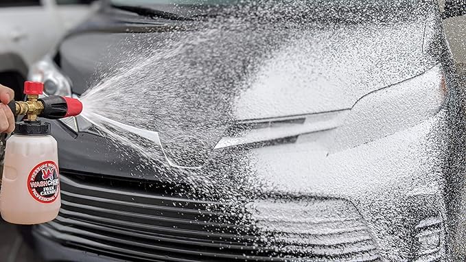 Wash Chems PRO-50 Touchless Car Wash Detergent Soap with Professional Foam Cannon (1 Gallon, 128 oz) No Brushing, Commercial Grade Auto Cleaner Great for Trucks & Tractors