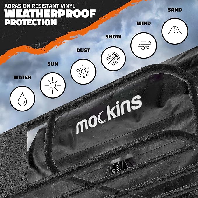 Mockins 16 Cu.Ft. Car Rooftop Cargo Carrier Bag | 45"x34"x18" Roof Bag for Car Without Rack | Car Topper Luggage Carrier Waterproof Cargo Bag for Top of Car | Vehicle Soft Shell Carriers & Accessories