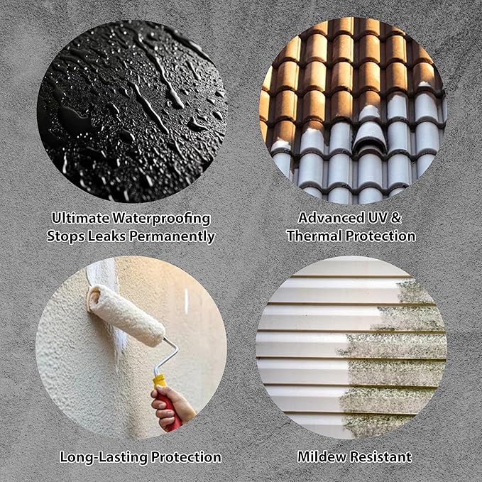 Liquid Rubber Waterproofing and Protective Coating, Rubberseal - 4.5 Gallons, Gray