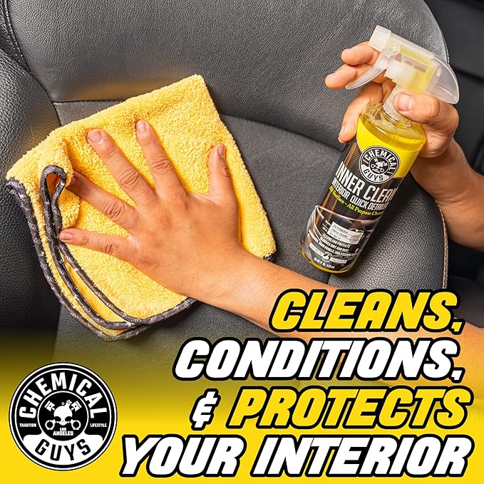 Chemical Guys SPI_663_1602 InnerClean Interior Quick Detailer and Protectant (16 oz) , yellow (2 Pack)