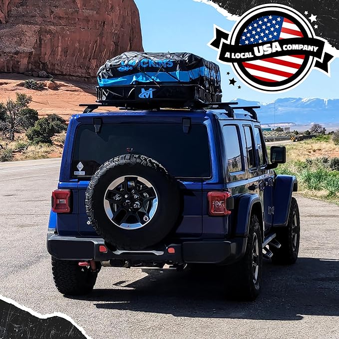 Mockins XL 84"x39"x6" Extendable Roof Rack Cargo Carrier & 35 CuFt Waterproof Cargo Bag for Top of Car | 3 Length Sizes: 40", 63", 84" Luggage Rack for SUV Car & Truck with Roof Basket Accessories