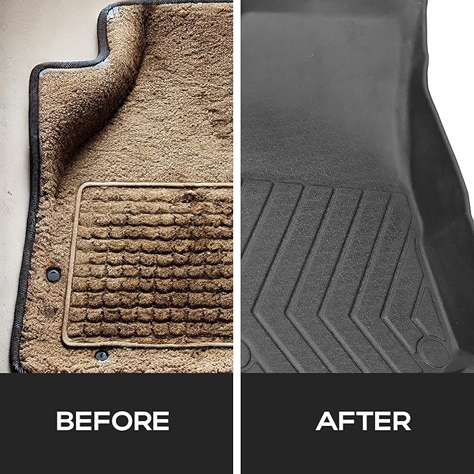 Compatible with Chevrolet Equinox 2024 2025 – Custom Fit Floor Mats, 2-Row All-Weather TPE Car Mats Full Set – Waterproof, Odorless, Non-Slip, Easy to Clean, Durable Automotive Liners