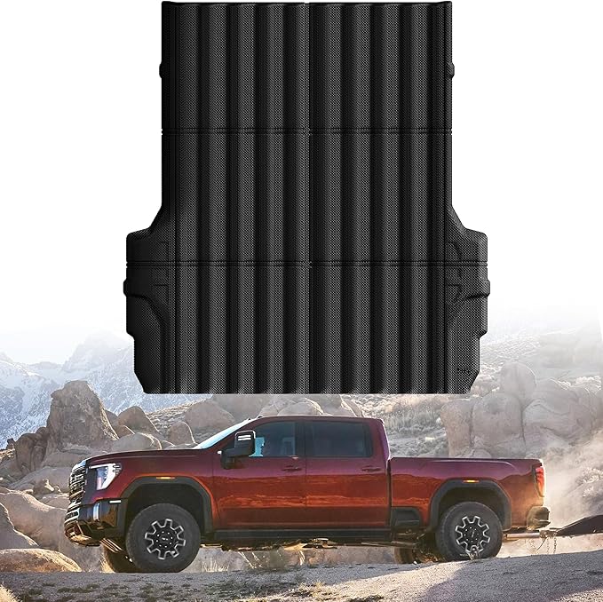Truck Bed Mat Bed Liner Fit for 2020-2025 Chevrolet Silverado/GMC Sierra 2500HD 3500HD (Only Fit 6.8FT, 82.25" Bed), Not for 5th Wheel Package All Weather Protection TPE Pickup Car Bed Mat