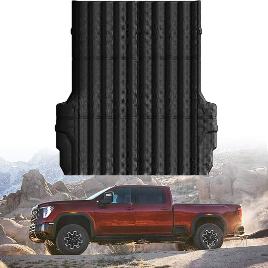 Truck Bed Mat Bed Liner Fit for 2020-2025 Chevrolet Silverado/GMC Sierra 2500HD 3500HD (Only Fit 6.8FT, 82.25" Bed), Not for 5th Wheel Package All Weather Protection TPE Pickup Car Bed Mat