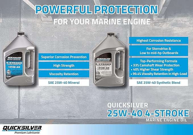 Quicksilver by Mercury Marine 25W-40 Marine Engine Oil
