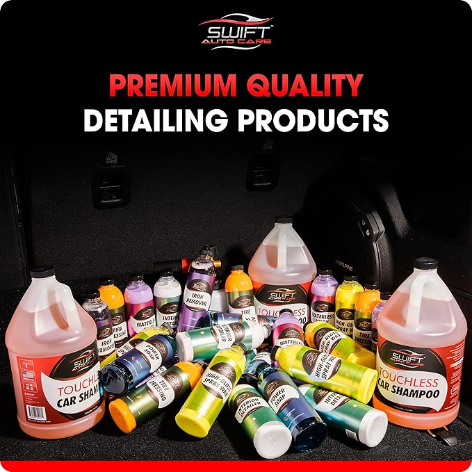 Swift Touchless Car Wash Shampoo (1 Gallon) - No Brushing Required, High Foaming Car Soap, Heavy Duty, Auto Detergent for Foam Cannon, Works on Cars, Trucks, RVs, Upholstery & More!