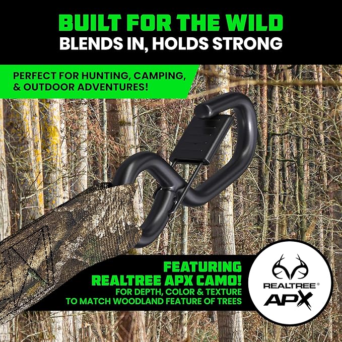Rhino USA x Realtree Ratchet Straps Tie Downs (4-Pack) - 1 Inch x 15 Feet (1,823lb Break Strength) - Ultimate Tie Down Straps with Safety S Hooks - for Trucks, Cargo, Moving, Appliances - Camo
