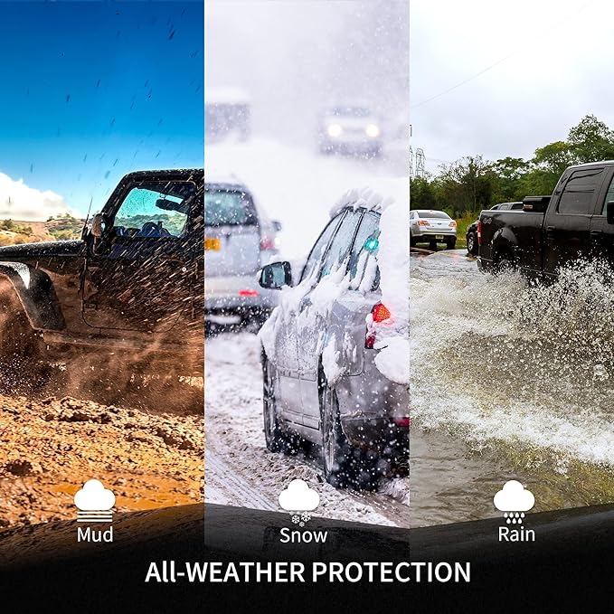 OEDRO Floor Mats Compatible with 2025-2022 Ford Maverick (Gasoline Models Only), All Weather Car Floor Pretoctor TPE Guard Floor Liner 1st & 2nd Row Black