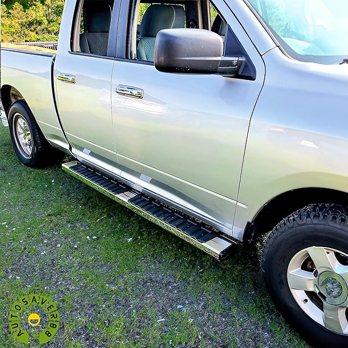 AUTOSAVER88 6.5" Running Boards Compatible with 2019-2025 Chevy Silverado/GMC Sierra 1500, 2020-2025 Silverado/Sierra 2500HD 3500HD Crew Cab Side Steps Nerf Bars (Excl. 2019 1500 LD)