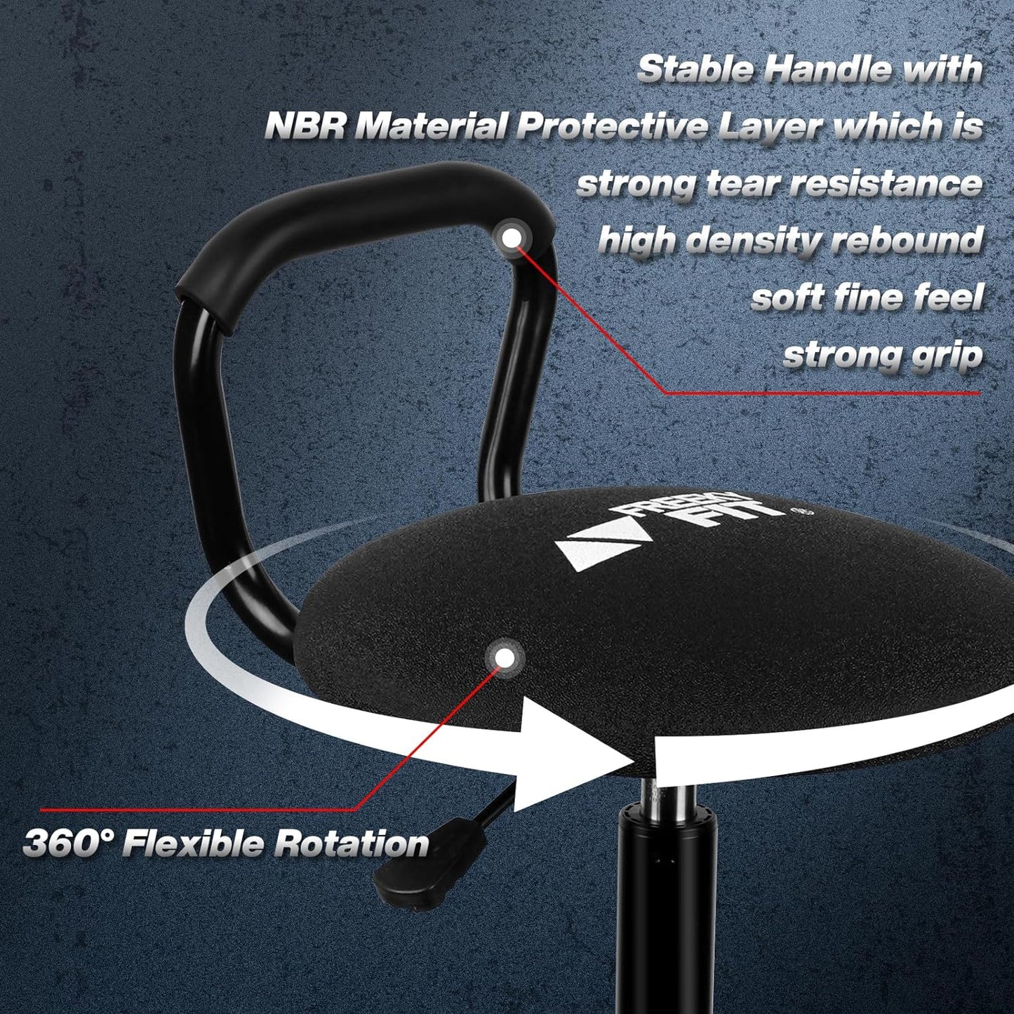 Garage Stool, Adjustable Height Swivel Work Mechanic Shop Stool with Backrest, Pneumatic Shop Chair for Home, Workshop, 300 LBS Capacity, 360° Rotation, Heavy Duty, Black