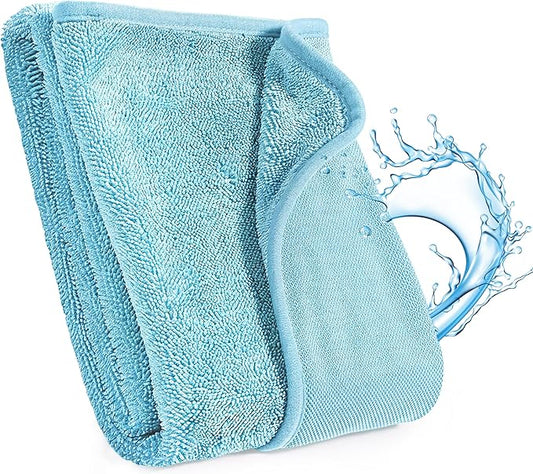 JOYMOOP Microfiber Towels for Cars, 63" x 29.5" Car Drying Towel, Blue Reusable Car Towel, Quick Drying Car Microfiber Cleaning Cloth for RVs, SUVs, Trucks